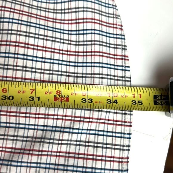 NWT ROCAWEAR Cotton Plaid White Red Blue Short Sleeve Button Down Shirt XL - Picture 14 of 14